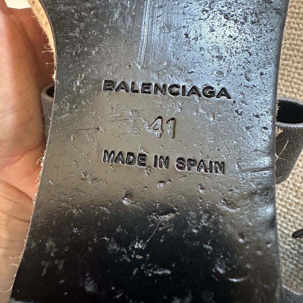 Balenciaga Black Wedge Sandals - Picture 10 of 10